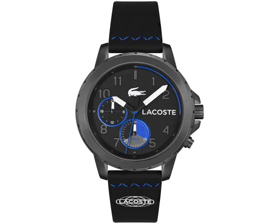 Black lacoste watch men's best sale