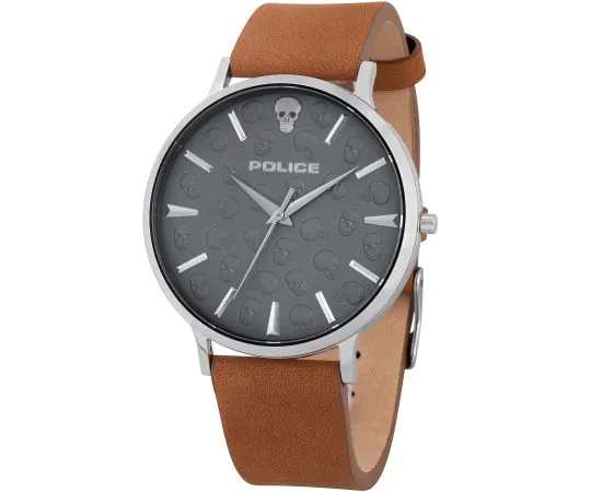 Police mens watch leather strap hotsell