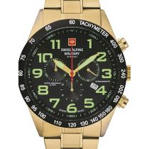 Swiss Alpine Military 7047.9117 Chronograph Mens Watch 45mm 10ATM