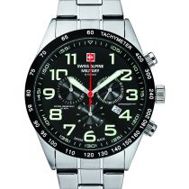 Swiss Alpine Military 7047.9137 Chronograph Mens Watch 43mm 10ATM