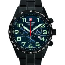 Swiss Alpine Military 7047.9175 Chronograph Mens Watch 43mm 10ATM