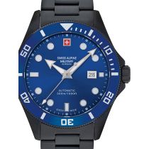 Swiss Alpine Military 7095.2175 Diver Automatic Mens Watch 44mm 30ATM