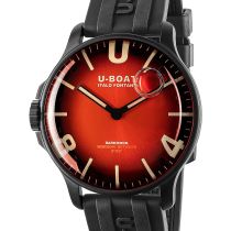 U-Boat 8697/B Darkmoon Red PVD Soleil Mens Watch 44mm 5ATM