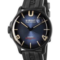 U-Boat 8700/C Darkmoon Blue IPB Soleil Mens Watch 44mm 5ATM