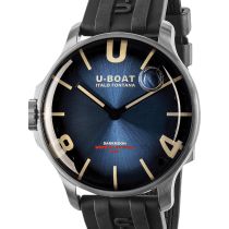 U-Boat 8704/B Darkmoon Blue SS Soleil Mens Watch 44mm 5ATM