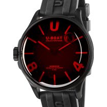 U-Boat 9306 Darkmoon Red Glass PVD Mens Watch 40mm 5ATM