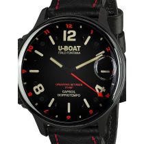 U-Boat 9673 Capsoil Doppioempo DLC GMT Mens Watch 55mm 10ATM