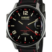 U-Boat 9674 Capsoil Doppioempo SS GMT Mens Watch 55mm 10ATM