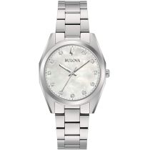 Bulova 96P228 Surveyor Diamond Ladies Watch 31mm 3ATM