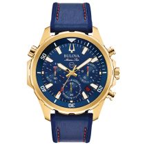 Bulova 97B168 Marine Star Chronograph Mens Watch 43mm 10ATM