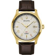 Bulova 97B210 Wilton GMT Automatic Mens Watch 43mm 3ATM