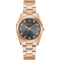 Bulova 97P156 Surveyor Diamond Ladies Watch 31mm 3ATM