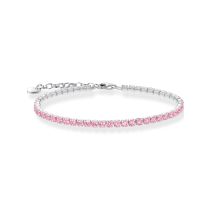 Thomas Sabo A2167-051-9-L19V Tennis Bracelet with pink stones 16-19 cm