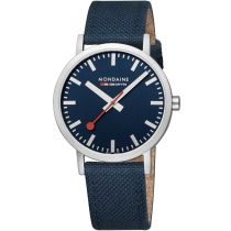 Mondaine A660.30360.40SBD Mens Watch Classic SBB recyc. Textile 40mm 3ATM