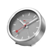 Mondaine A997.MCAL.86SBV.1 grey mini wall & desc clock 12,5 cm