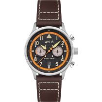 AVI-8 AV-4088-07 Mens Watch Hawker Hurricane Dual-Time 43mm 5ATM