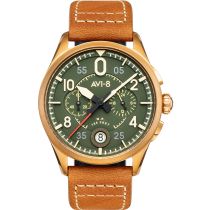 AVI-8 AV-4089-02 Spitfire Chronograph Mens Watch 42mm 5ATM