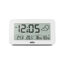 Braun BC13WP digital alarm clock w. weather station