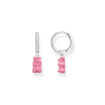 Thomas Sabo CR726-052-9 Silver Single Hoop Earrings with pink Gold Bears 28,0 mm Ladies