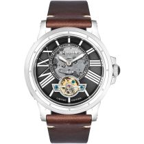 Thomas Earnshaw ES-8244-01 Bertha Open Heart Skeleton Mens Watch 42mm