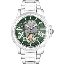 Thomas Earnshaw ES-8244-33 Bertha Open Heart Skeleton Mens Watch 42mm