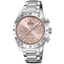 Festina F20397/3 Boyfriend Ladies Watch Chronograph 39mm 10ATM