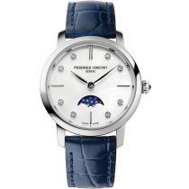 Frederique Constant FC-206MPWD1S6 Slimline Moonphase Ladies Watch 