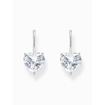 Thomas Sabo H2288-051-14 Silver dangle earrings w. white cubic zirconia heart 