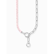 Thomas Sabo KE2193-035-9-L47V Silver necklace w. link chain elements and pink beads 