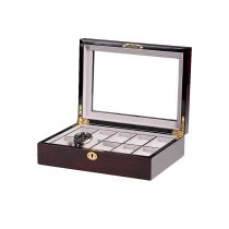 Rothenschild Watch Box RS-2031-DC for 10 Watches Dark Cherry