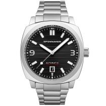 Spinnaker SP-5073-33 Hull Riviera Noire Automatic Mens Watch 43mm 10ATM