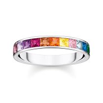 Thomas Sabo Ladies Ring TR2403-477-7-52 Stone Rainbow size 52