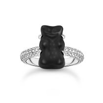 Thomas Sabo TR2478-052-11-54 Silver Ring With Black Gold Bear And Zirconia Ladies