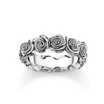 Thomas Sabo TR2488-637-21-58 silver ring with roses Ladies