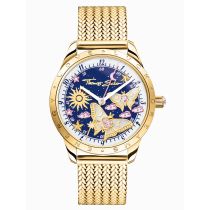 Thomas Sabo WA0430-291-207-33 Damenuhr Schmetterlinge Goldfarben 33mm 5ATM