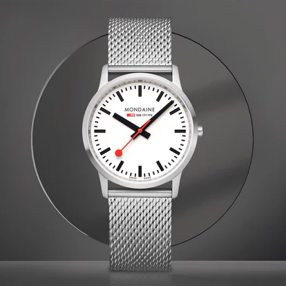 Mondaine wristwatches in station clock design